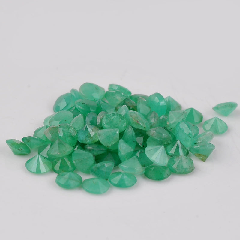 10.98 Carat Green Color Round Emerald Gemstone