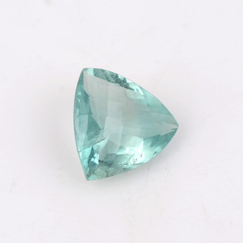 4.09 Carat Greenish Blue Color Trillion Apatite Gemstone