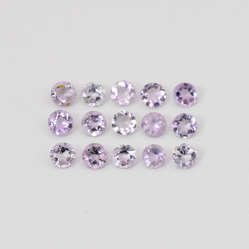 Round Purple Color Amethyst Gemstone 1.58 Carat