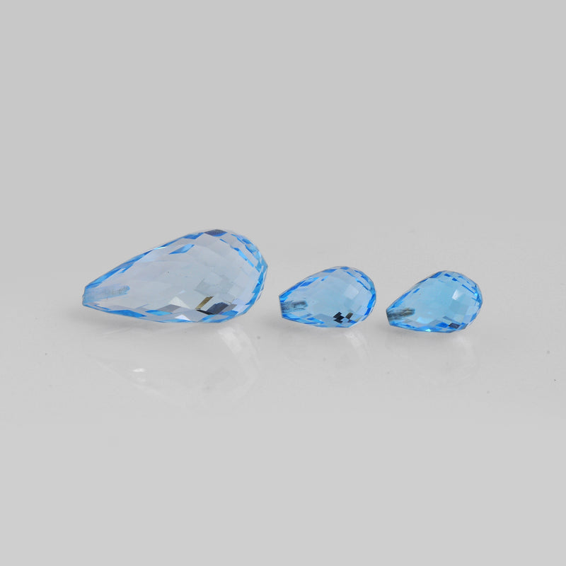 11.50 Carat Blue Color Drops Topaz Gemstone