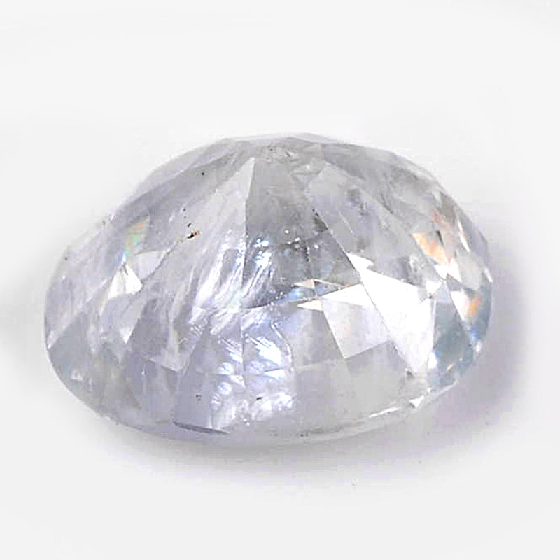 5.44 Carat White Color Oval Sapphire Gemstone