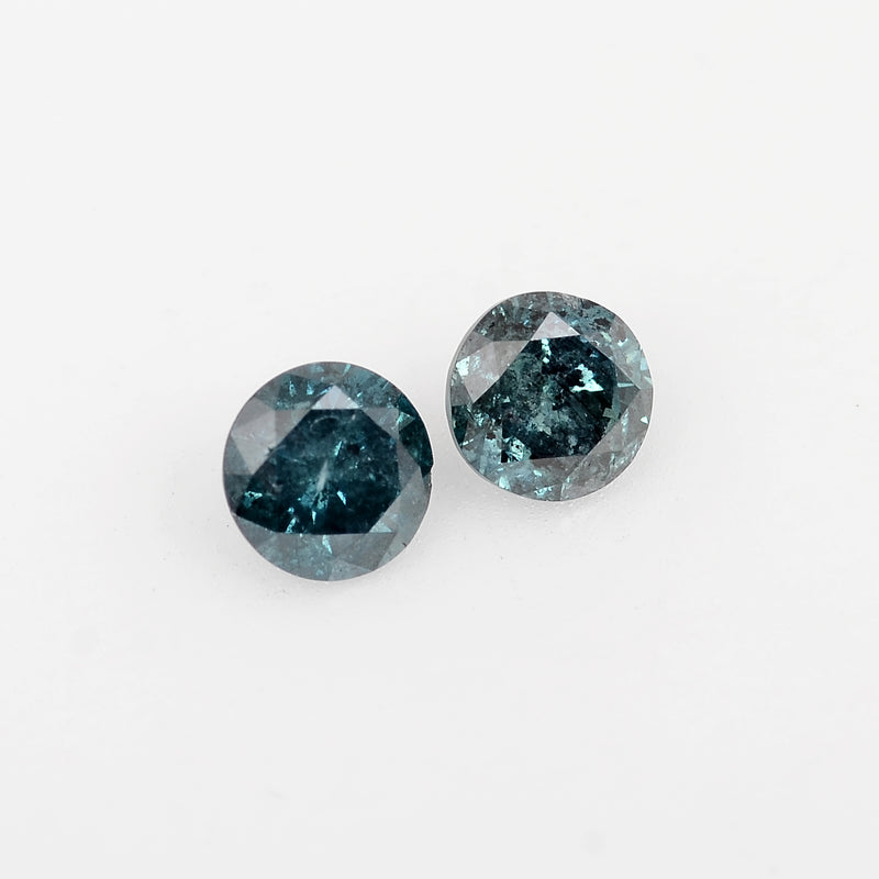 Round Fancy Blue Color Diamond 0.91 Carat - AIG Certified