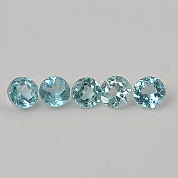 0.36 Carat Blue Color Round Apatite Gemstone