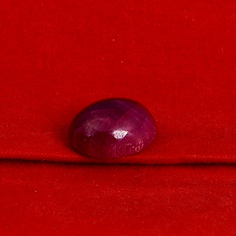6.95 Carat Red Color Oval Ruby Gemstone