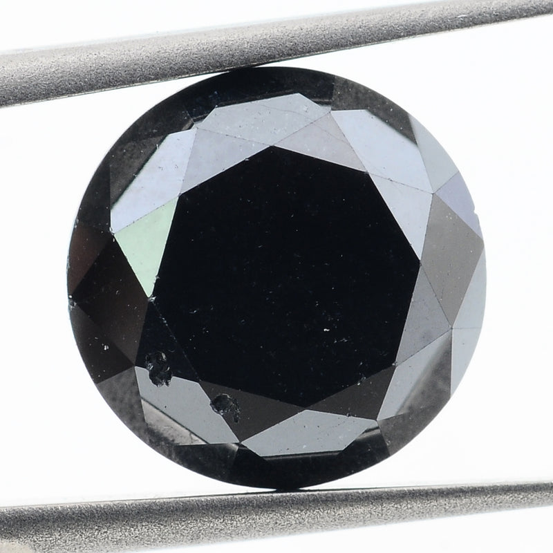 3 pcs Diamond  - 13.72 ct - ROUND - Black - N/A