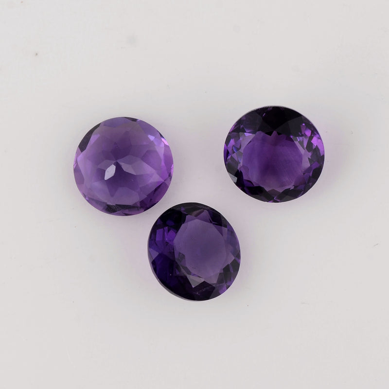 6.94 Carat Round Purple Amethyst Gemstone
