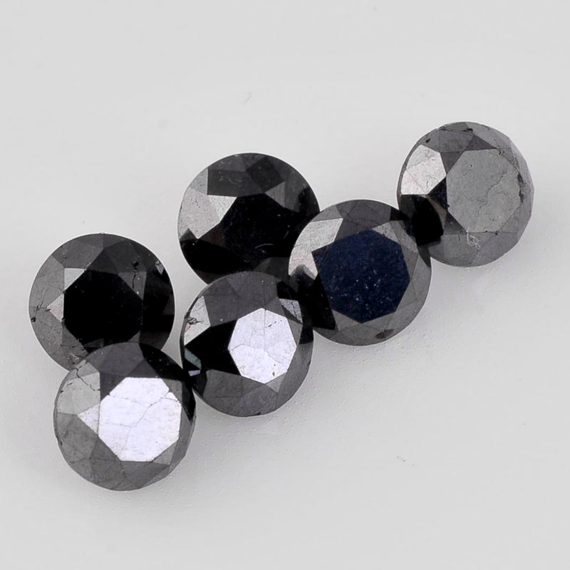 4.92 Carat Brilliant Round Fancy Black Diamonds-AIG Certified