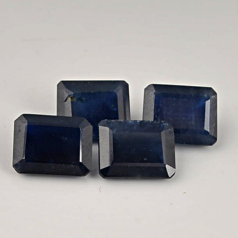 4 pcs Sapphire  - 11.85 ct - Octagon - Blue