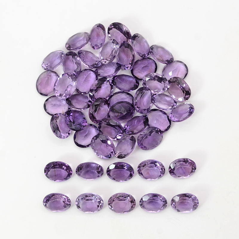 47 pcs Amethyst  - 191.37 ct - Oval - Purple