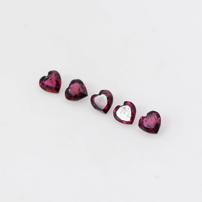 Heart Red Color Garnet Gemstone 1.65 Carat