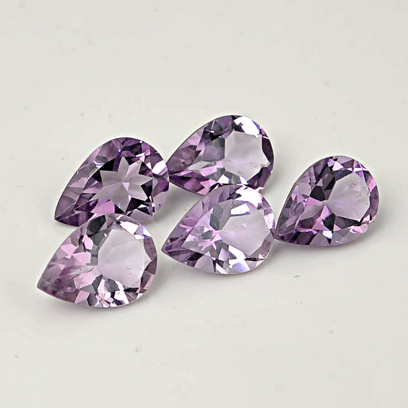7.74 Carat Purple Color Pear Amethyst Gemstone