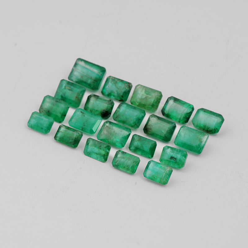 20 pcs Emerald  - 16.97 ct - Octagon - Green