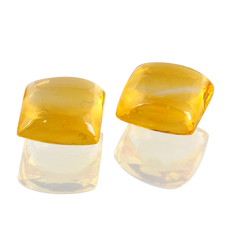 3.80 Carat Yellow Color Square Citrine Gemstone