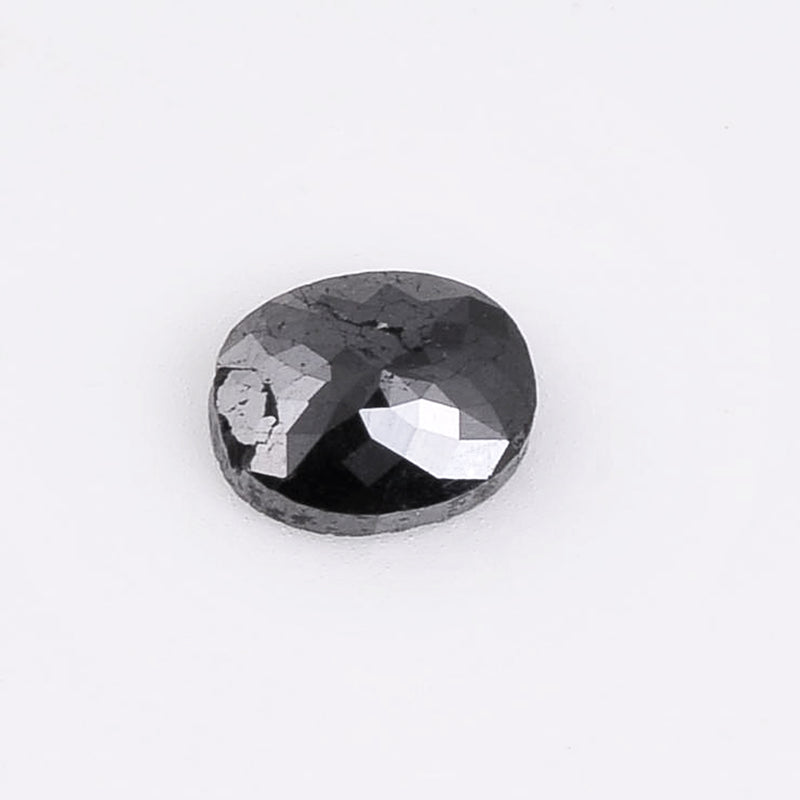 1.52 Carat Rose Cut Oval Fancy Black Diamond-AIG Certified