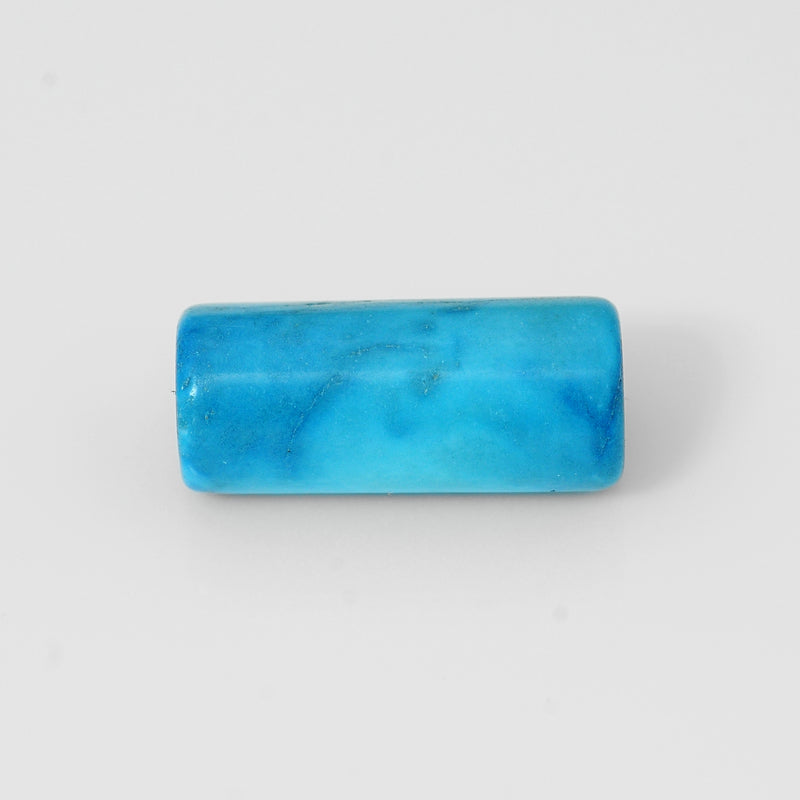 Tube Blue Color Turquoise Gemstone 21.95 Carat