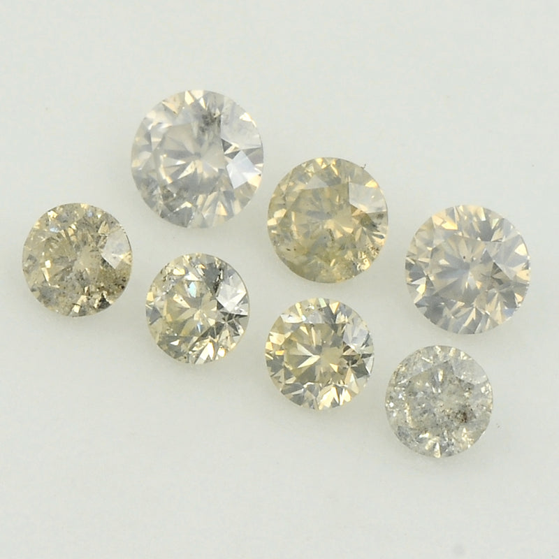 7 pcs Diamond  - 1.65 ct - ROUND - White