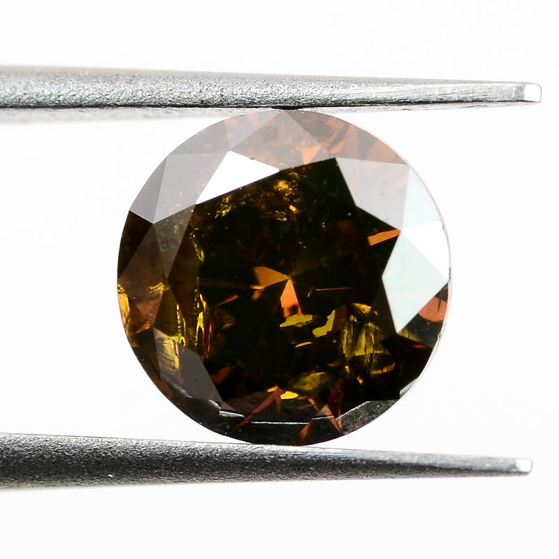 Round Fancy Brown Color Diamond 1.01 Carat - ALGT Certified