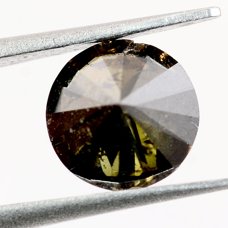 Round Fancy Brown Color Diamond 0.56 Carat - ALGT Certified