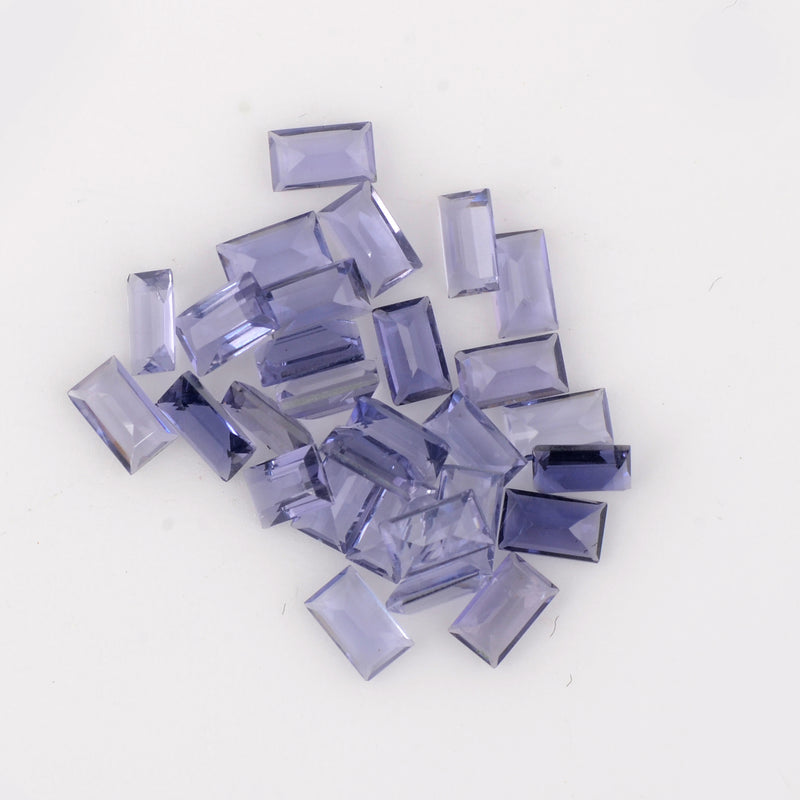 6.81 Carat Baguette Blue Iolite Gemstone