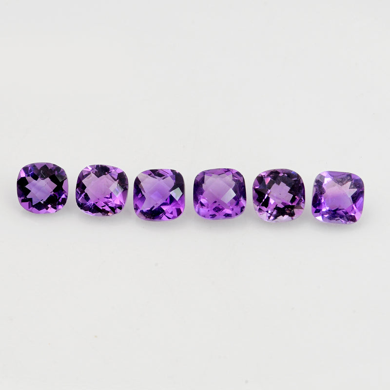 5.20 Carat Purple Color Cushion Amethyst Gemstone