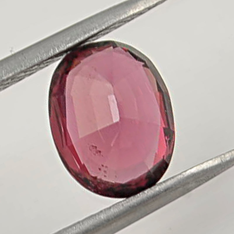 2.11 Ctw Purplish Pink Oval Rhodolite Gemstone