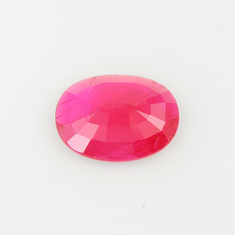 Oval Red Color Ruby Gemstone 3.54 Carat