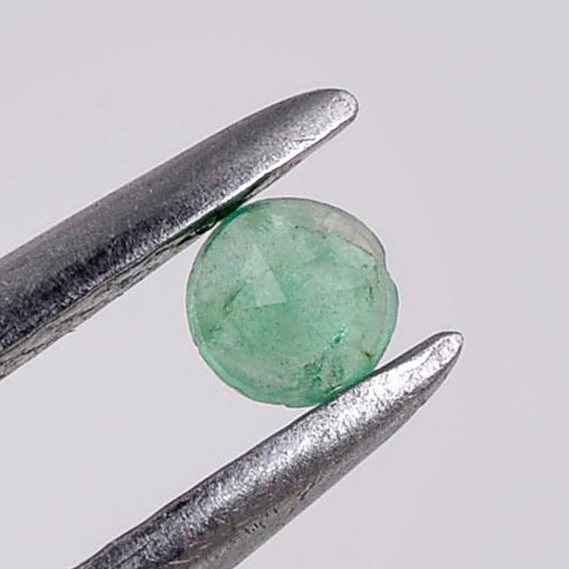 6.10 Carat Green Color Round Emerald Gemstone