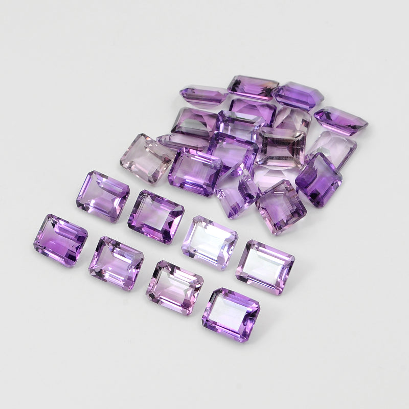 Octagon Purple Color Amethyst Gemstone 104.53 Carat