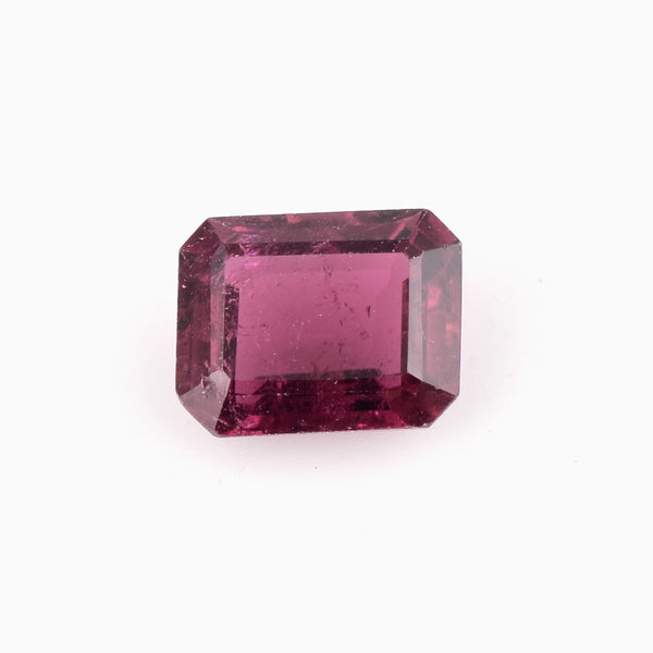 1 pcs Rubellite  - 2.49 ct - Octagon - Reddish Purple - Transparent