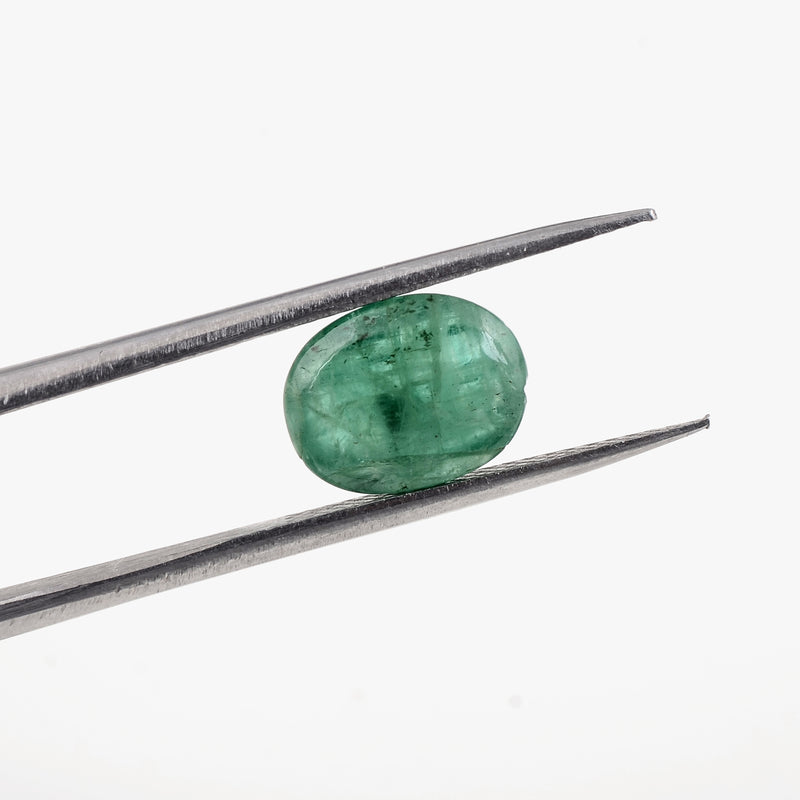 5.9 Carat Green Color Oval Emerald Gemstone
