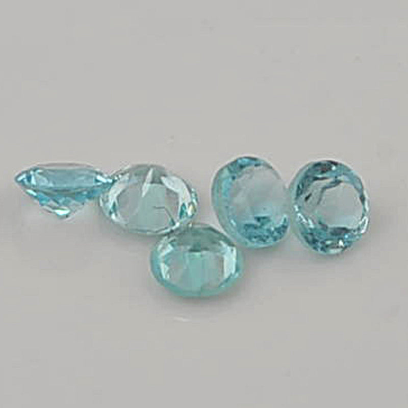 0.36 Carat Blue Color Round Apatite Gemstone