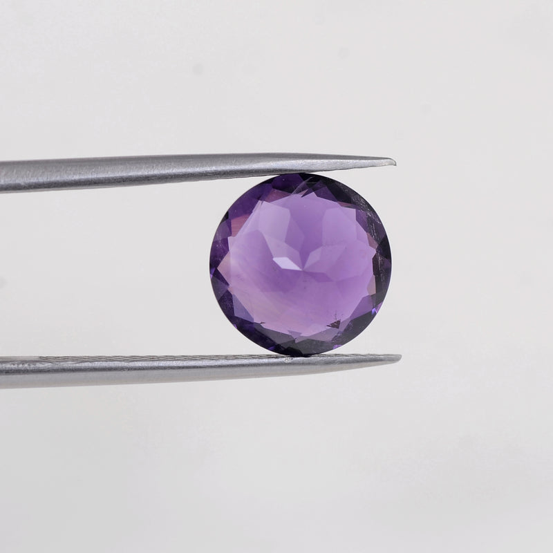 6.94 Carat Round Purple Amethyst Gemstone