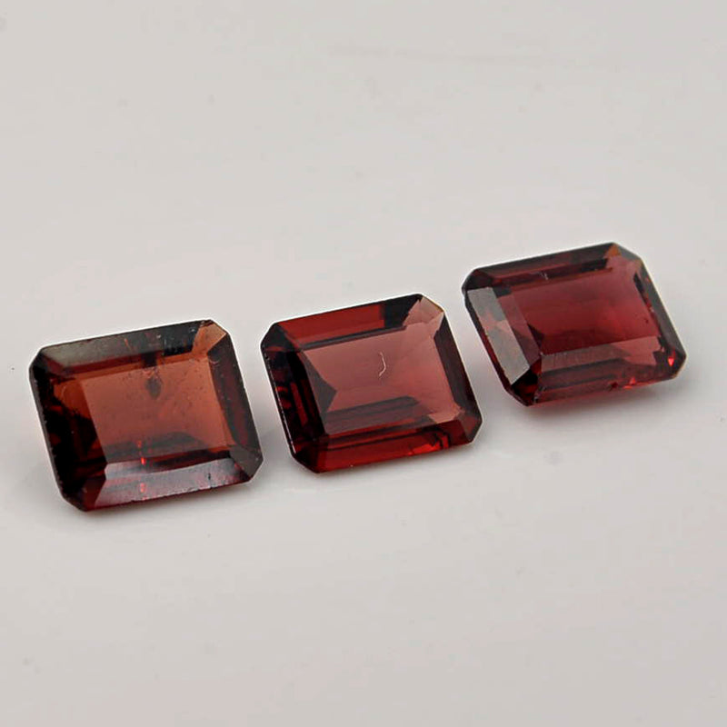 6.55 Carat Red Color Octagon Garnet Gemstone