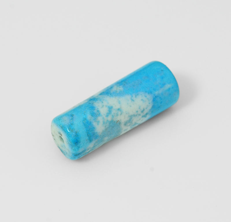 Tube Blue Color Turquoise Gemstone 23.22 Carat