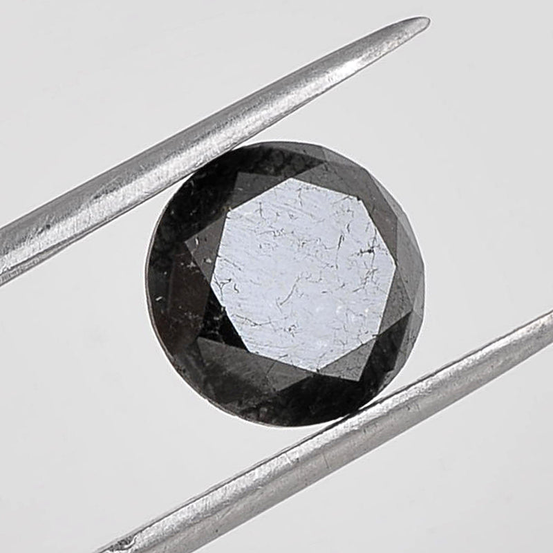 3.55 Carat Brilliant Round Black Diamond-AIG Certified