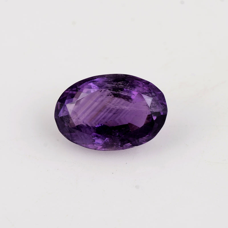 6.92 Carat Purple Color Oval Amethyst Gemstone