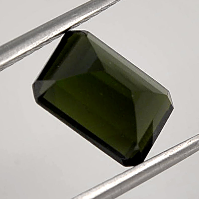 2.60 Carat Green Color Octagon Tourmaline Gemstone