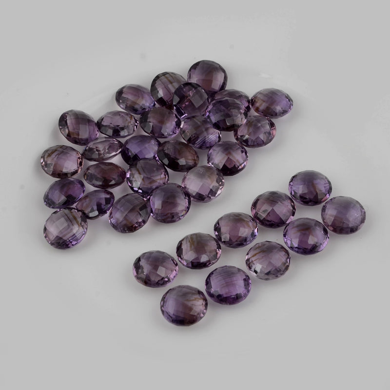 35 pcs Amethyst  - 195.76 ct - ROUND - Purple