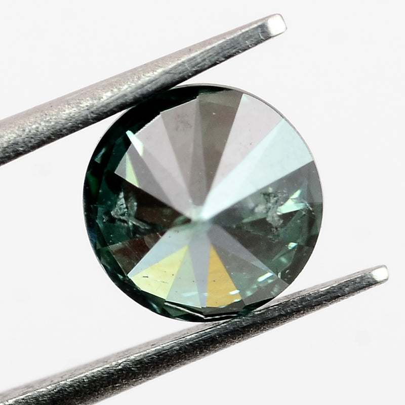 Round Fancy Vivid Green Color Diamond 0.34 Carat - ALGT Certified