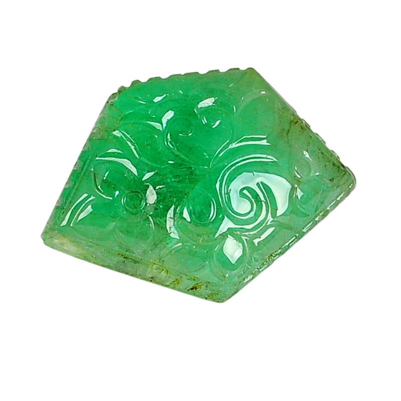 44 Carat Green Color Fancy Emerald Gemstone