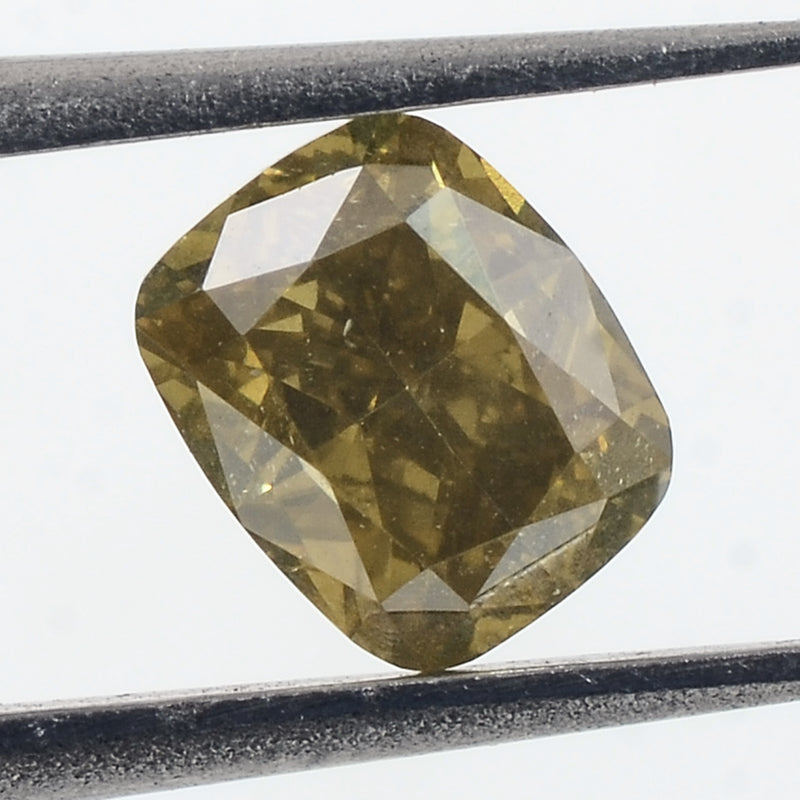 4 pcs Diamond  - 0.75 ct - Cushion - Yellow - SI - I1