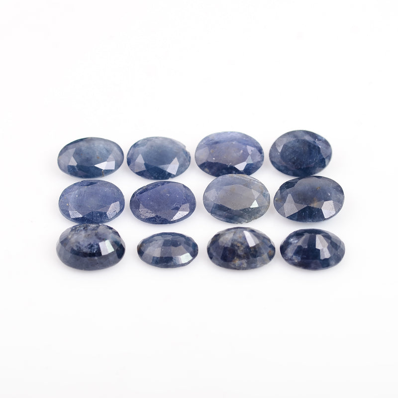 12 pcs Sapphire  - 24.51 ct - Oval - Blue