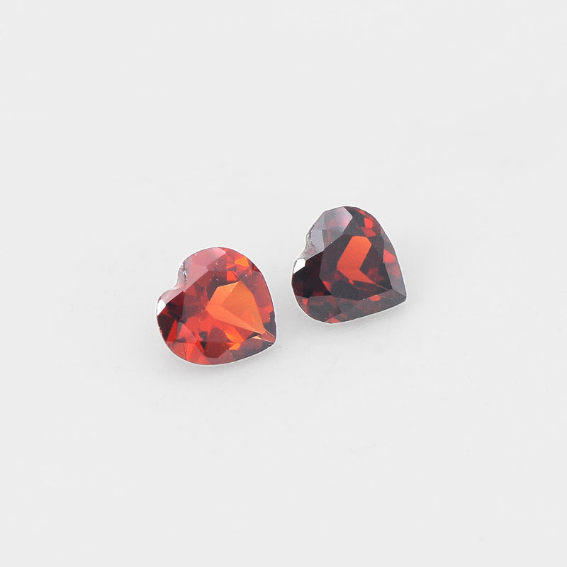 Heart Red Color Garnet Gemstone 2.00 Carat