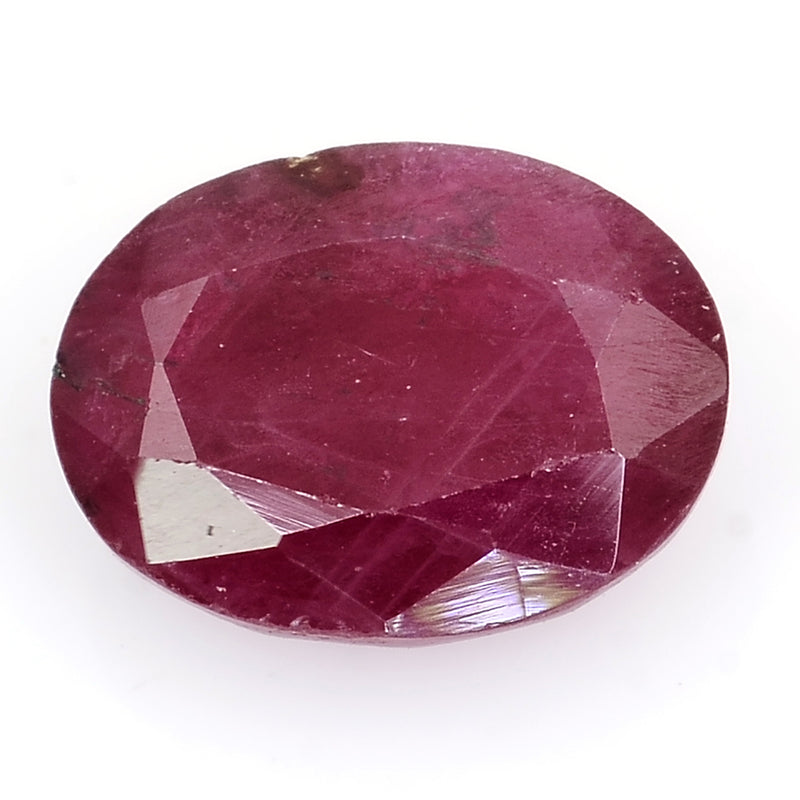 1 pcs Ruby  - 1.7 ct - Oval - Red
