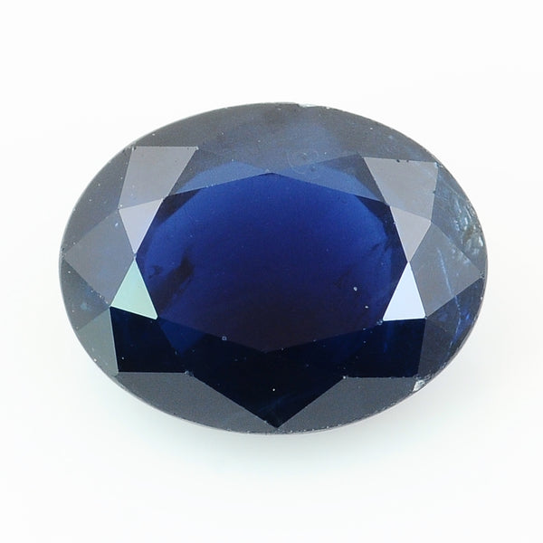 1 pcs Sapphire  - 2.28 ct - Oval - Dark Blue