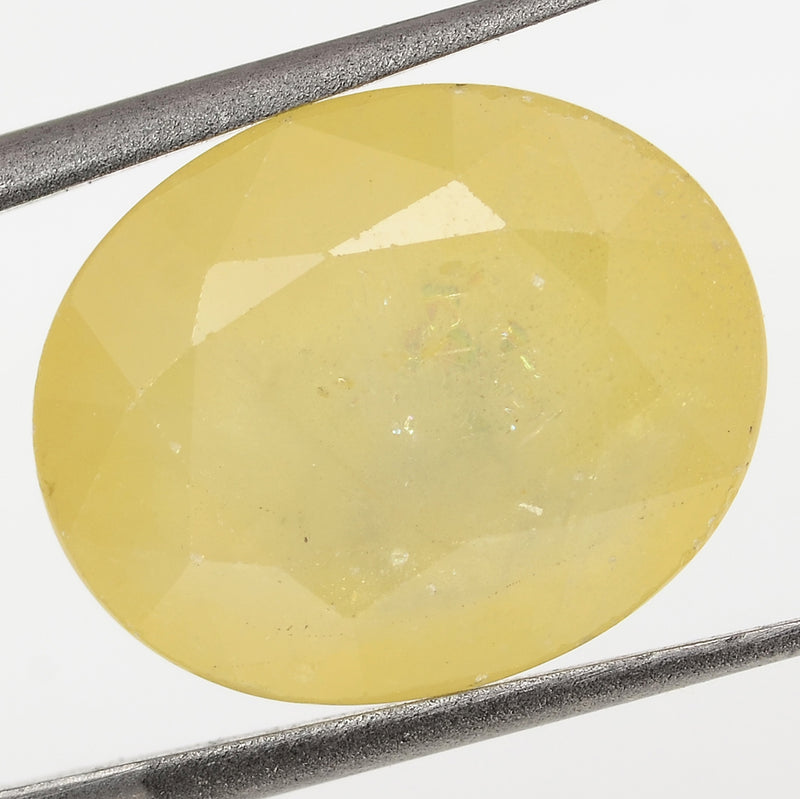 1 pcs Sapphire  - 11.35 ct - Oval - Yellow - Transparent