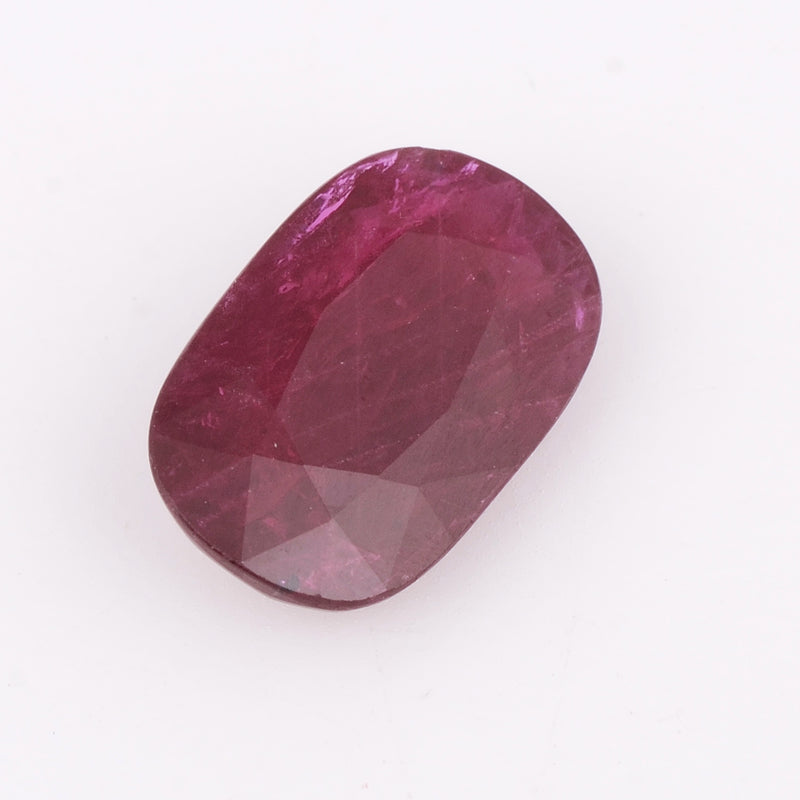 1 pcs Ruby  - 6.46 ct - Oval - Red - Transparent