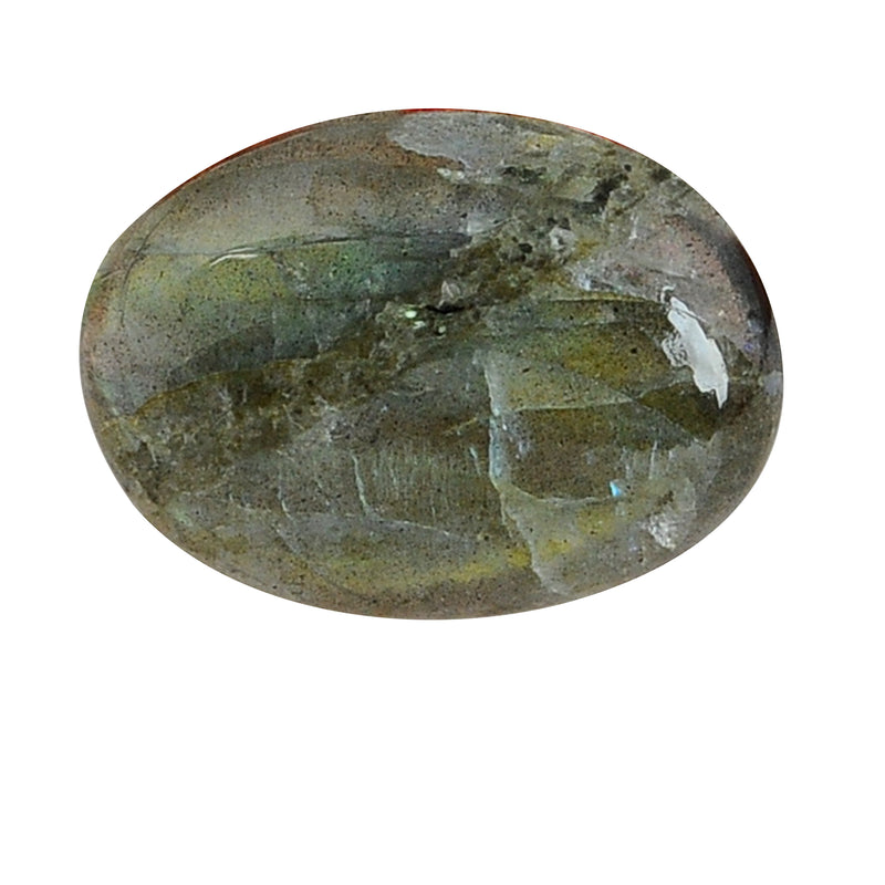 13.6 Carat Green Mix Color Oval Labradorite Gemstone