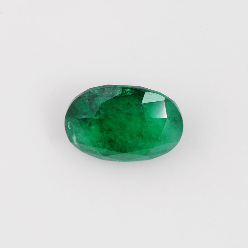 Oval Green Color Emerald Gemstone 8.85 Carat
