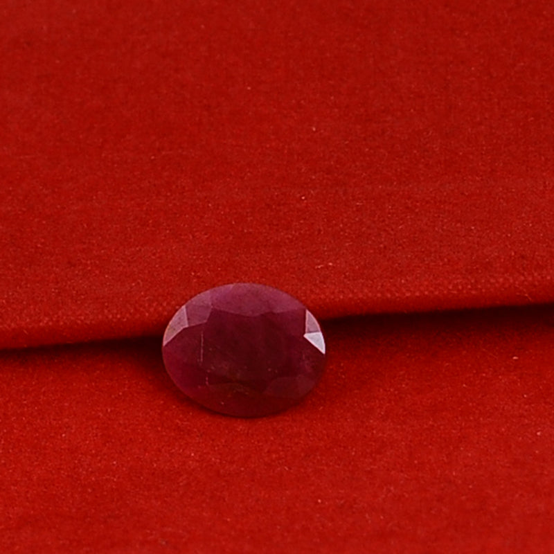 1.45 Carat Red Color Oval Ruby Gemstone